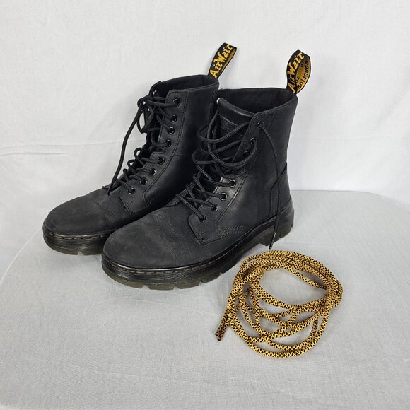 DOC MARTENS AirWair Men's Black Combs Leather Boots, Size 8M - Picture 3 of 15
